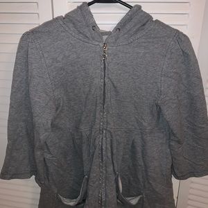 Boutique Style half sleeve zip up jacket.